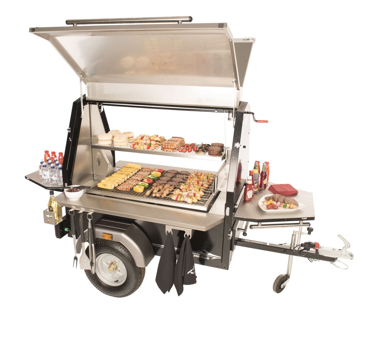 350-dressed commercial bbq trailer - compact version for start ups